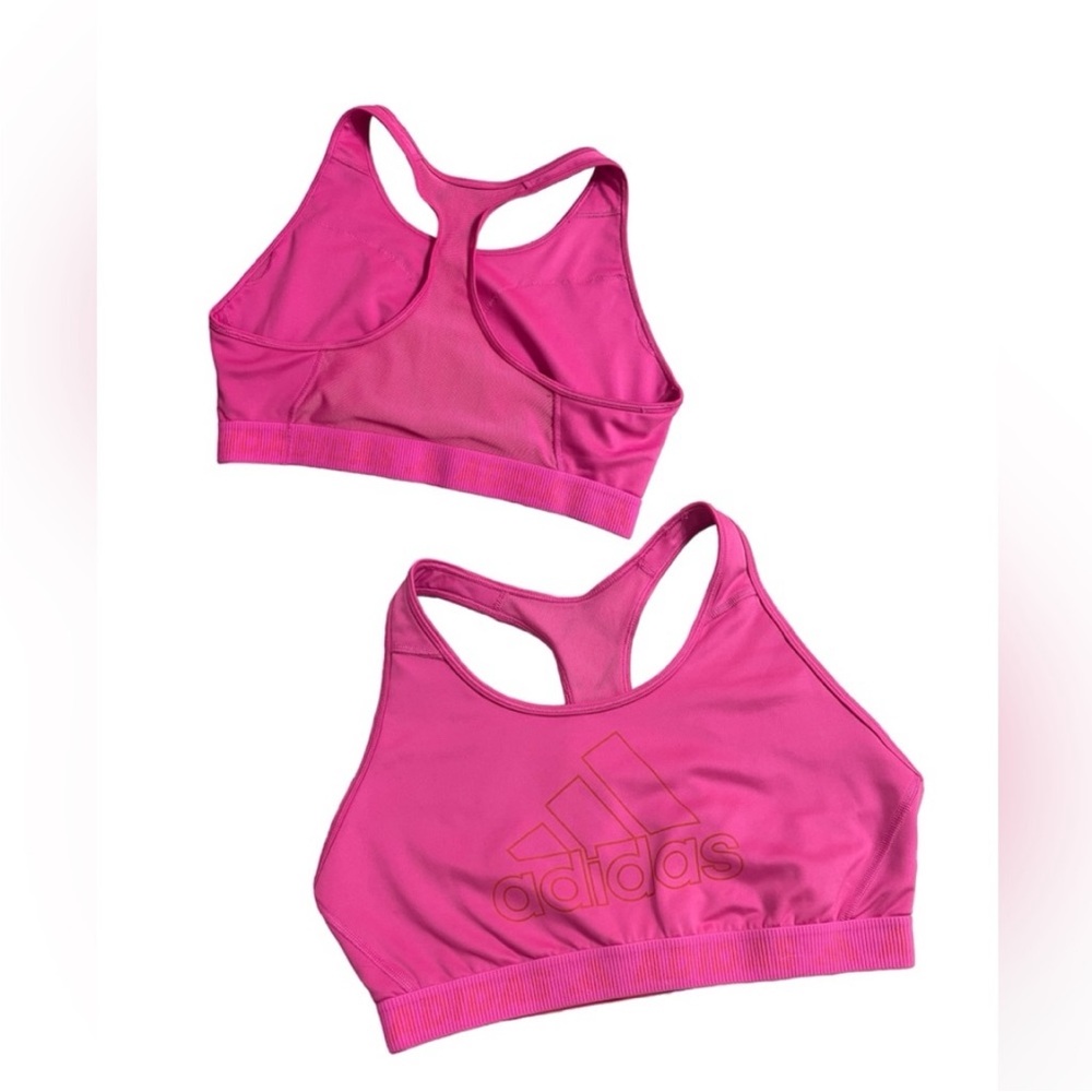 Adidas Bright Pink Athletic Sports Bra XL